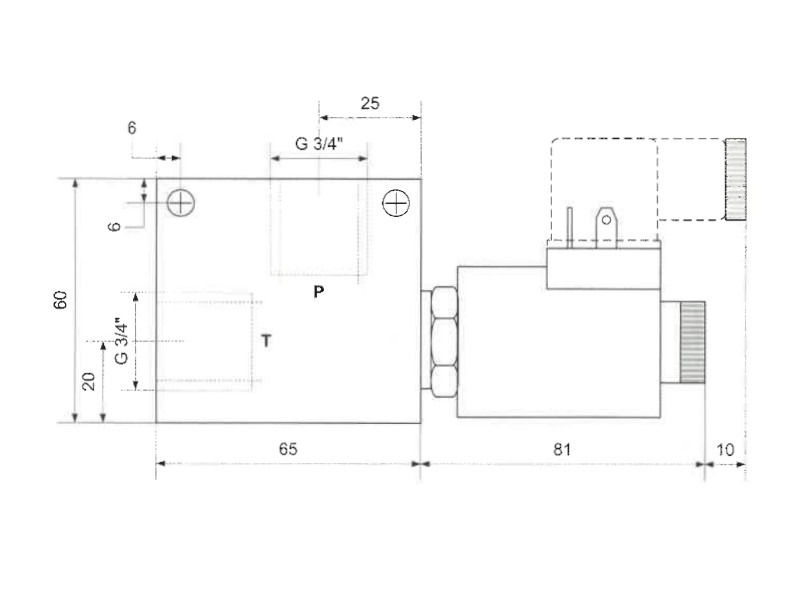 2/2-Wege Elektromagnetventil IG 3/4"  80 Liter PN 350 bar 220 V DC (Preis auf Anfrage)