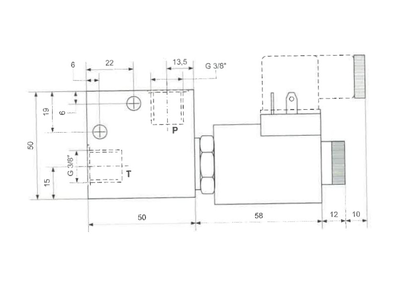 2/2-Wege Elektromagnetventil IG 3/8"  40 Liter PN 350 bar12 V DC (Preis auf Anfrage)