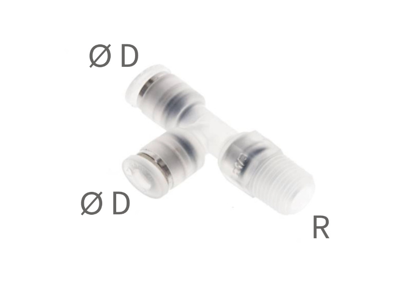 AG R zöllig kegelig IQS-PP LE-Steckverschraubung
