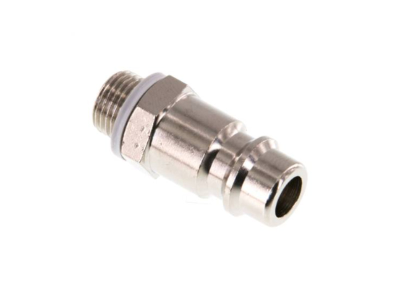 Kupplungsstecker AG G 3/8" NW 7,2 Messing vernickelt