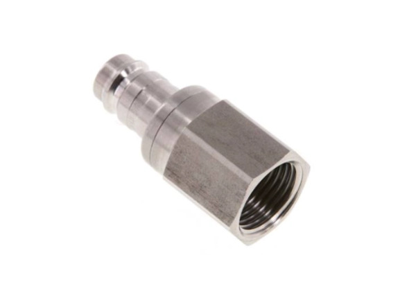 Kupplungsstecker beidseits absperrend IG G 3/8" NW 10 Edelstahl 1,4305