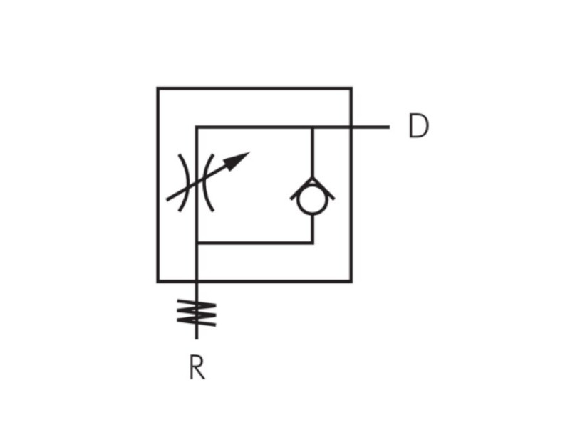 IQS-Drosselrückschlagventil AG R 1/8" - 6 mm abluftregeln