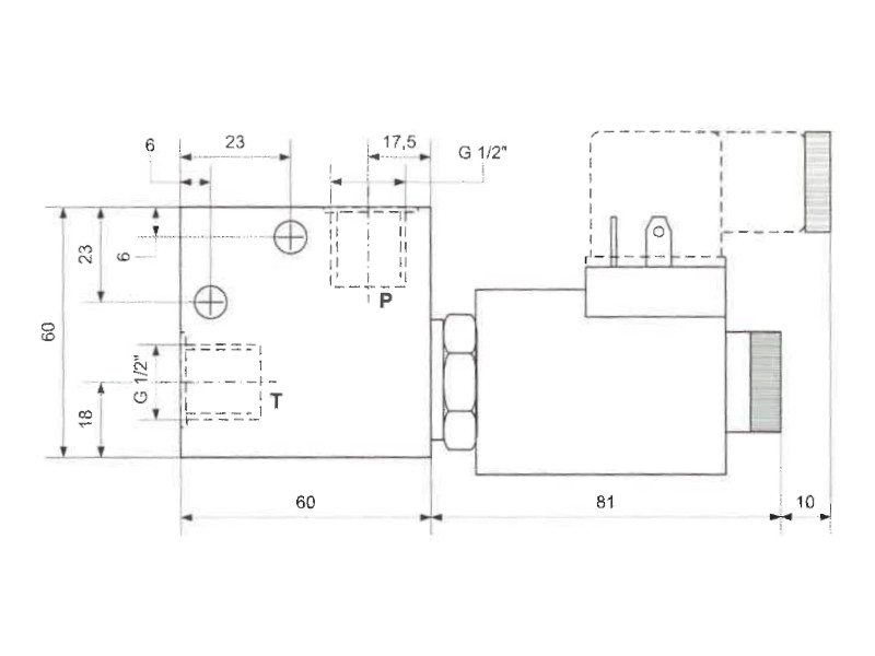 2/2-Wege Elektromagnetventil IG 1/2"  60 Liter PN 350 bar 220 V DC (Preis auf Anfrage)