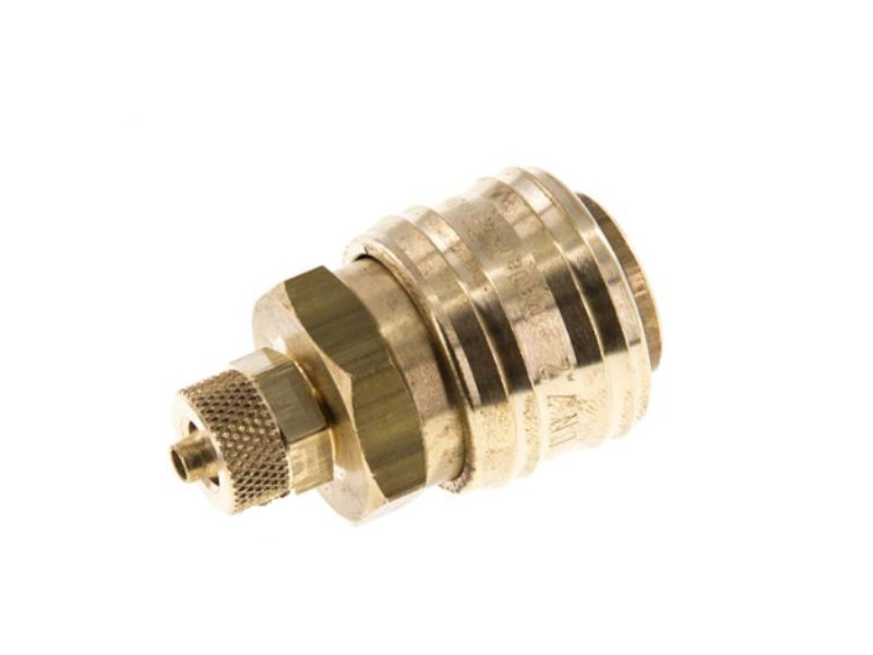 Kupplungs-Dose Messing mit Überwurfmutter