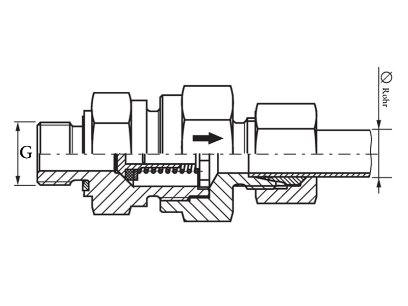 Hochdruck Rückschlagventil 28 LM 33x2 WD