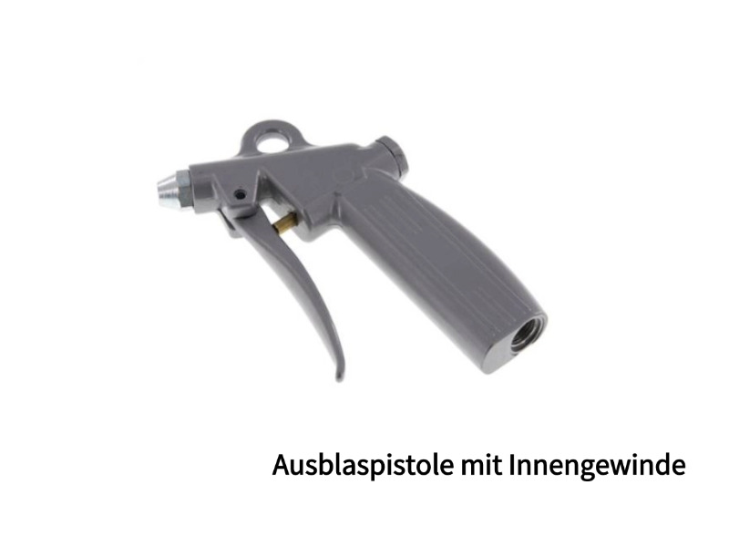 Ausblaspistole Schlauchanschluss 6 mm mit Kurzdüse Ø 1,5 mm Aluminium/Kunststoff