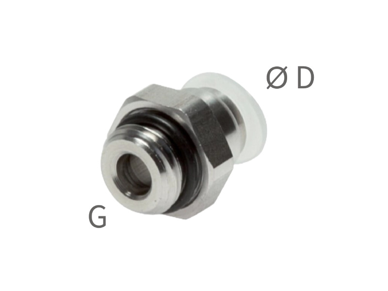 AG G (M) zylindrisch IQS-PP ES Gerade Steckverschraubung