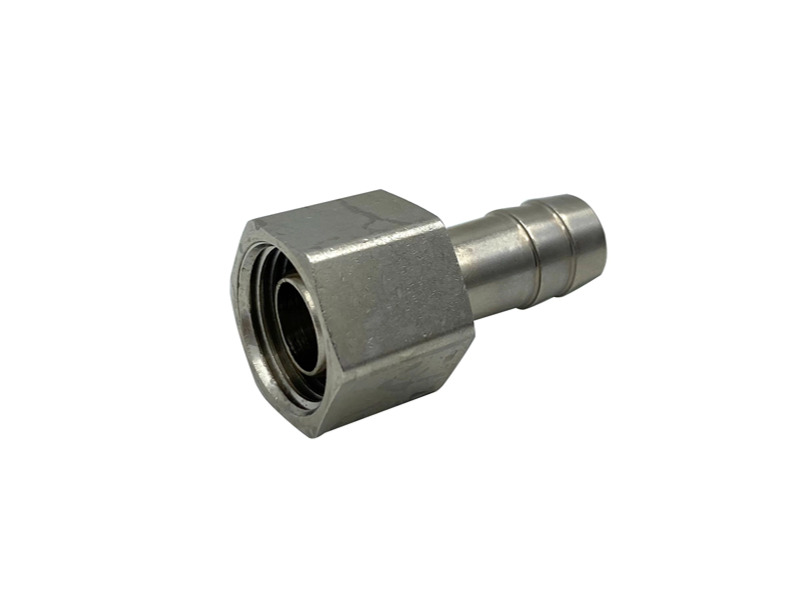 Gerade Schlauchtülle mit drehbarer ÜWM G 1/2" - 13mm Edelstahl 