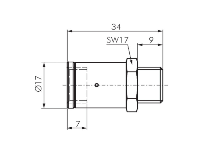 Blaspistolen-Druckreduzierventil IG 1/4" - AG 1/4"