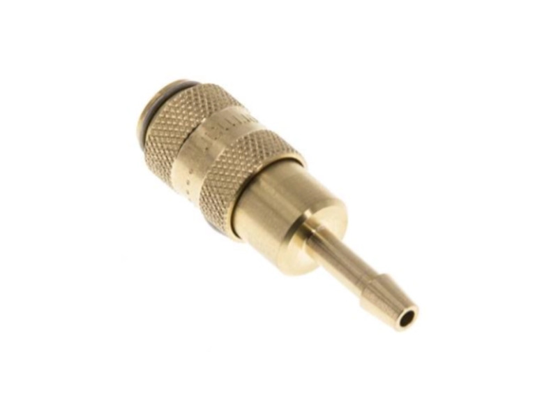 Kupplungsdose mit Schlauchtülle 3 mm NW 2,7 Messing