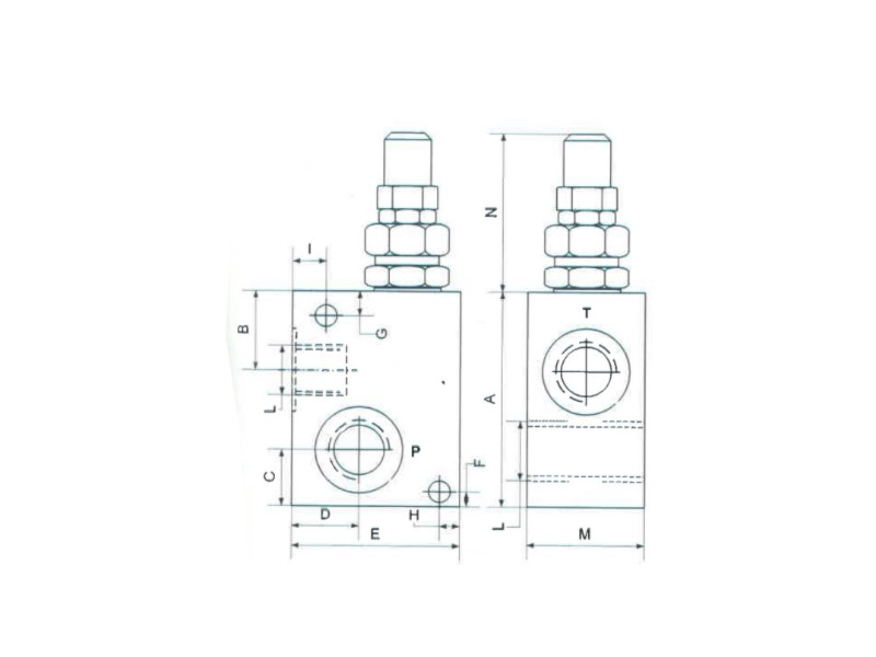 Druckbegrenzungsventil IG 3/8" Durchfluss 35 l/min Einstellbereich 100-350 bar 