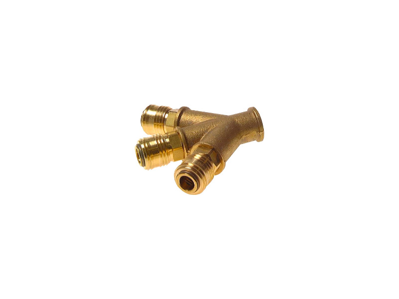 3-fach Luftweiche Eingang: IG G 1/2" Ausgang: 3x Kupplungsdose NW 7,2