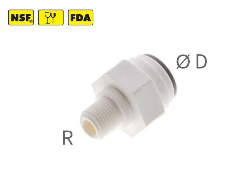 Gerade Steckverschraubung AG R 1/8" - 5/16" IQS-LE Inch
