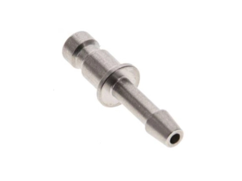 Kupplungsstecker mit Schlauchtülle 5 mm NW 2,7 Edelstahl 1.4305