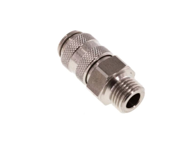 Kupplungsdose füe Stecker beidseitig absperrend AG G 1/8" NW 5 Edelstahl 1.4305 