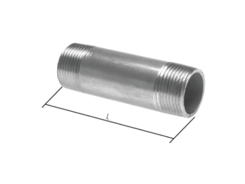 Rohrnippel AG R 4" - AG R 4" Länge 80mm Edelstahl 1.4571
