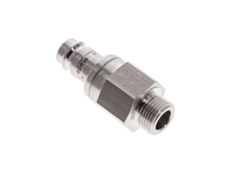 Kupplungsstecker beidseits absperrend AG G 3/4" NW 10 Edelstahl 1,4404