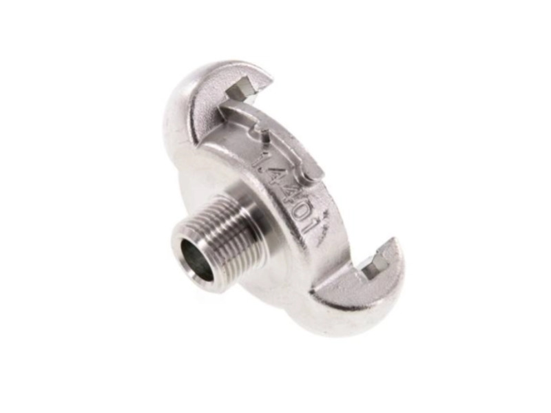 Kompressorkupplung DN 20 AG G 1" Klauenweite 42mm Dichtung FKM Edelstahl 1.4401