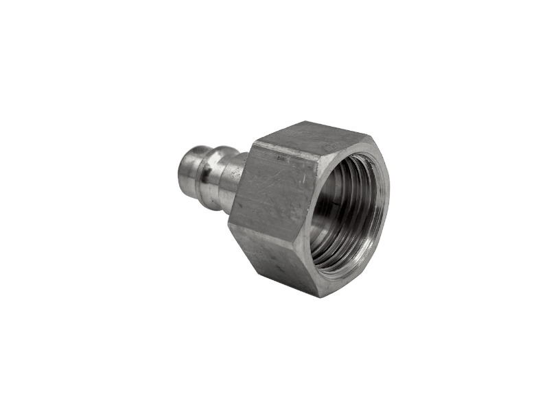 Kupplungs-Stecker Edelstahl 1.4305 IG G zöllig zylindrisch