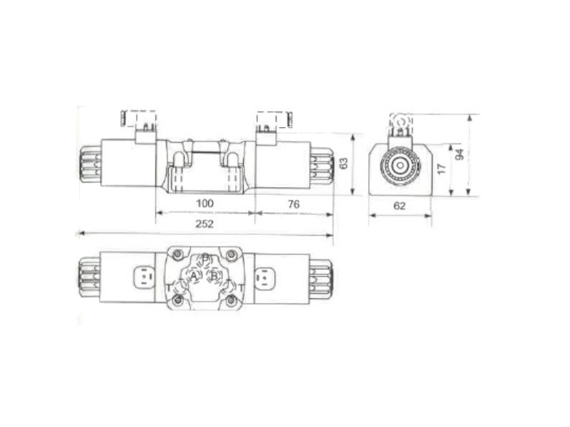 4/3 Wege Cetop Ventil NG 10 Nennspannung 12 V DC Kolbentyp S3 (Preis auf Anfrage)