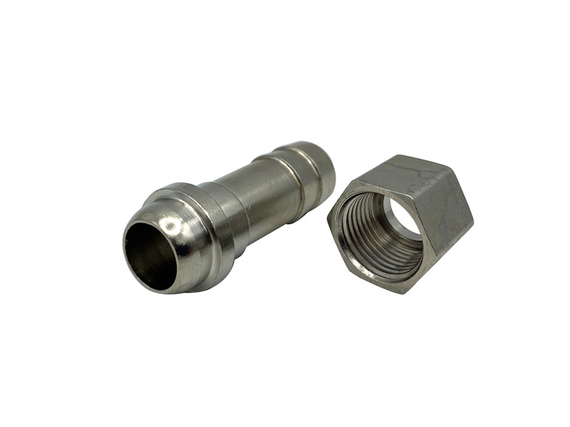 Gerade Schlauchtülle mit drehbarer ÜWM G 1/2" - 13mm Edelstahl 