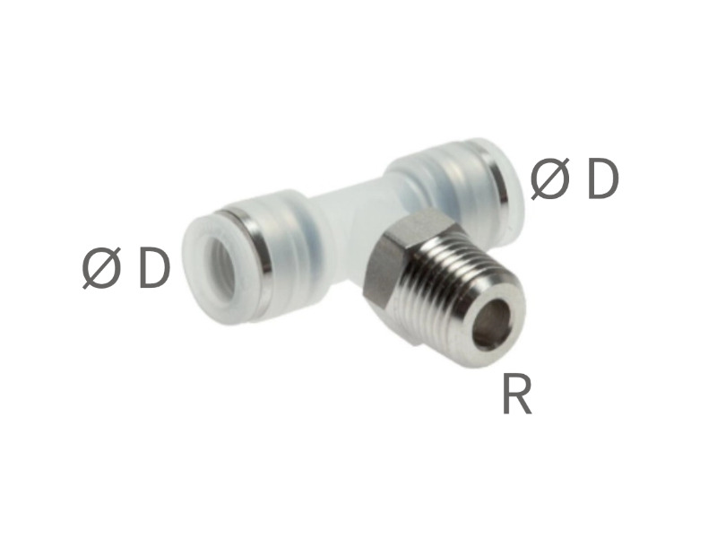 AG R zöllig kegelig IQS-PP ES TE-Steckverschraubung