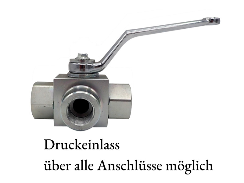 3-Wege HD KH T-Bohrung IG zöllig ohne BB Stahl Zink/Eisen