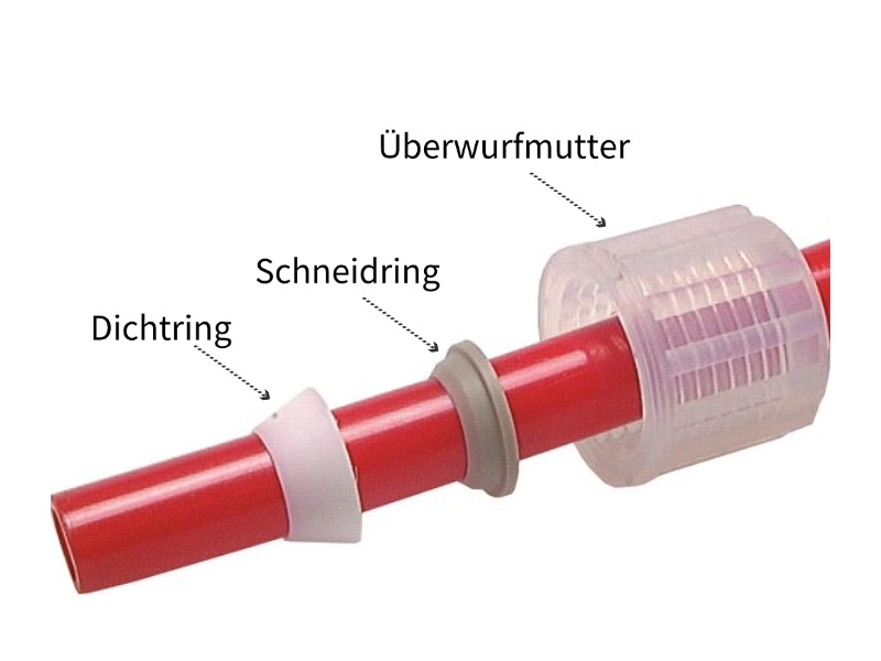 Gerader Schlauchverbinder für Schlauch 12x10 mm Typ PP