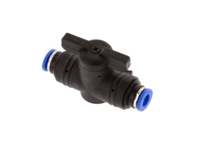 2/2 Absperrhahn Steckverbinder 8mm - 8mm IQS-Standard