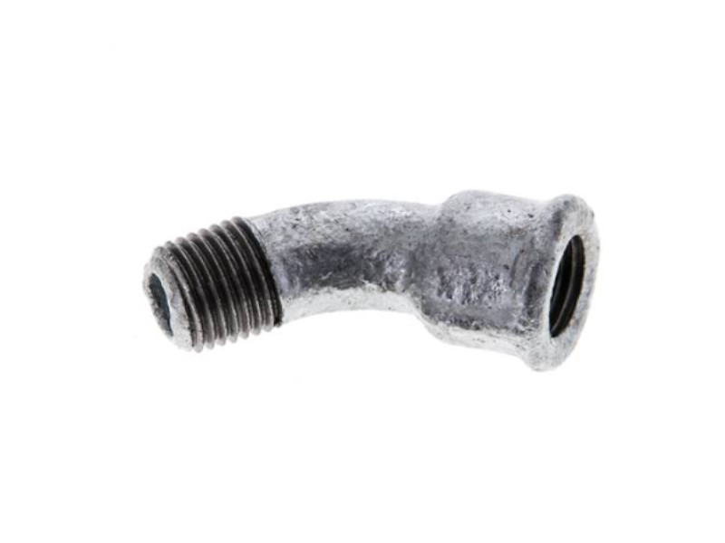 AG R - IG Rp 45° Bogen Temperguss verzinkt