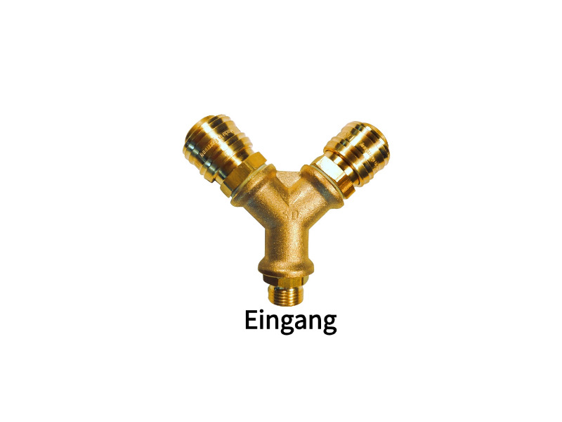2-fach Luftweiche mit Außengewinde und Kupplungsdose NW 7,2