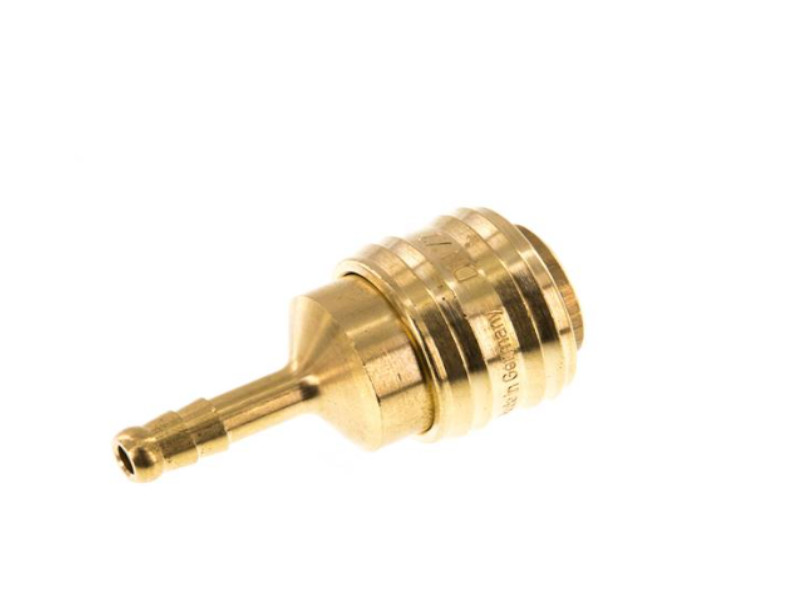 Kupplungsdose mit Schlauchtülle 10mm NW 7,2 Messing, Dichtung NBR