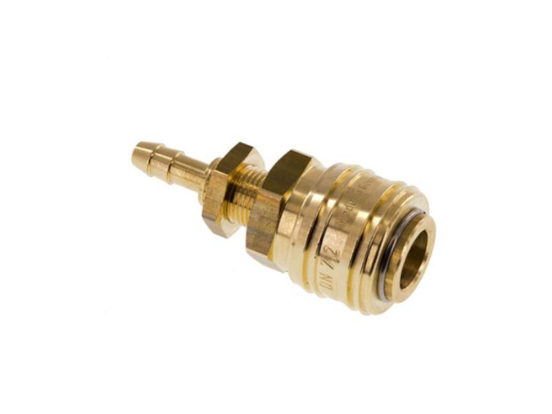 Schott Kupplungs-Dose Messing mit Schlauchanschluss