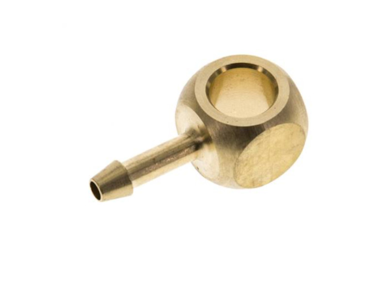 CK L-Ringstück mit Schlauchtülle Schlauch ID 6(1/4")mm für Hohlschraube G 1/8" Messing