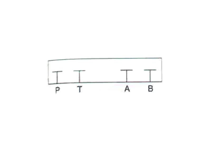 Sperrplatte für Cetop Ventil NG 06 P-T-A-B gesperrt 