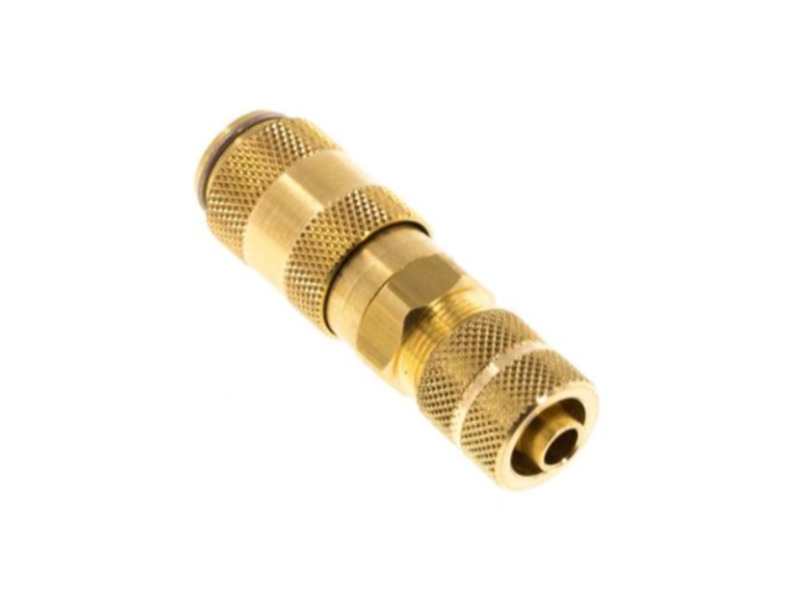 Kupplungsdose für Stecker beidseitig absperrend mit ÜWM 6x4mm NW 2,7 Messing