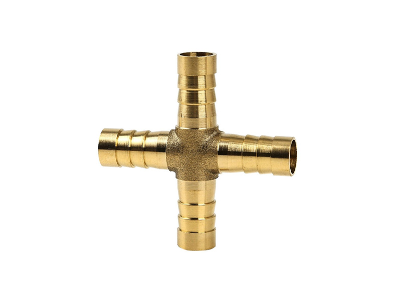 Kreuz-Schlauchverbinder Messing 