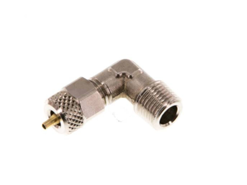 Winkel CK Verschraubung AG R 1/2" - 8x6 mm Messing vernickelt
