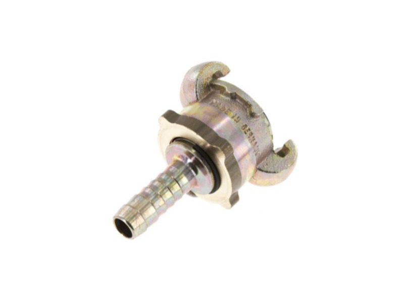 Kompressorkupplung DN 10 Schlauch ID 13mm Klauenweite 42mm Dichtung NBR Temperguss verzinkt