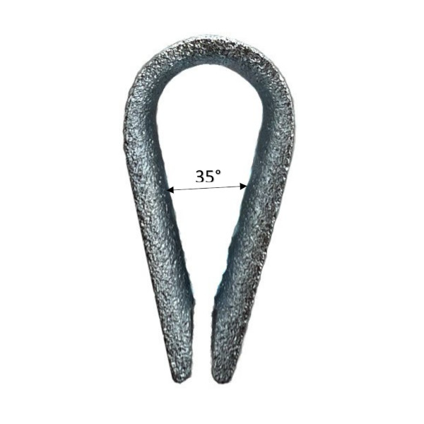 Kausche Form A für Seil Ø 12 mm Rillenweite 13 mm