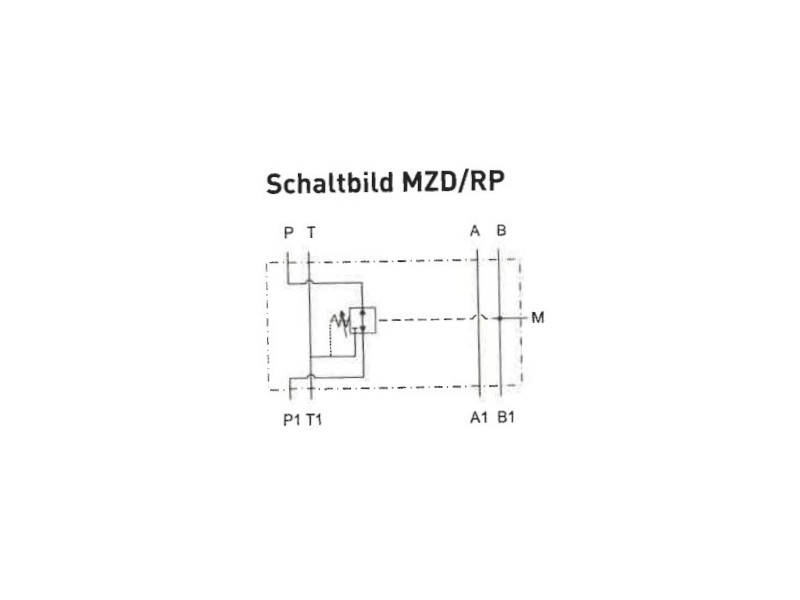 Direktgesteuertes Druckminderungsventil NG 06 3 Wege DF 50 l/min EB 30-140 bar Schaltsymbol MZD