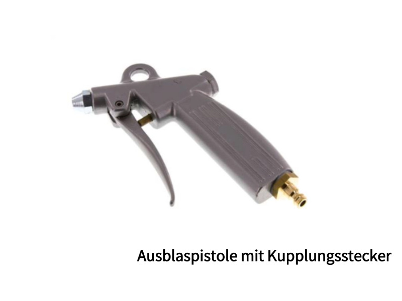 Ausblaspistole Schlauchanschluss 6 mm mit Kurzdüse Ø 1,5 mm Aluminium/Kunststoff
