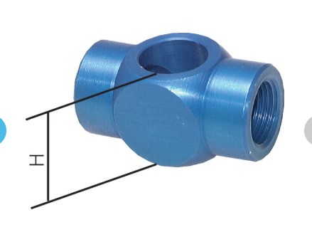 CK T-Ringstück IG G 3/8" für Hohlschraube G 3/8" Aluminium