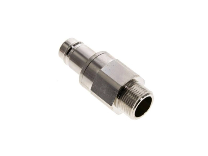 Kupplungssecker beidseits absperrend AG G 1/2" NW 15 Messing vernickelt