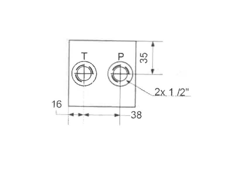 Kompaktanschlussplatte Aluminium NG 06 Anzahl der Ventilplätze: 4