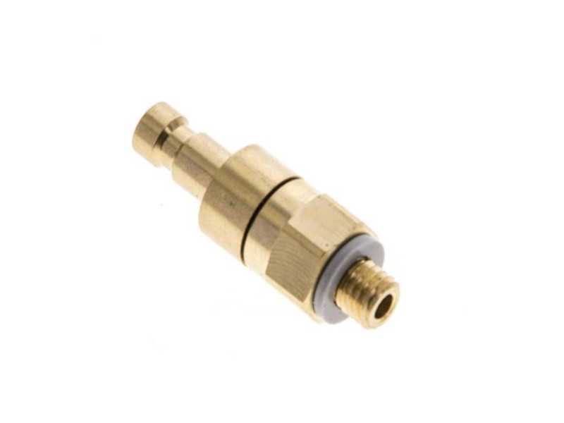 Kupplungsstecker beidseitig absperrend AG M 5 NW 2,7 Messing