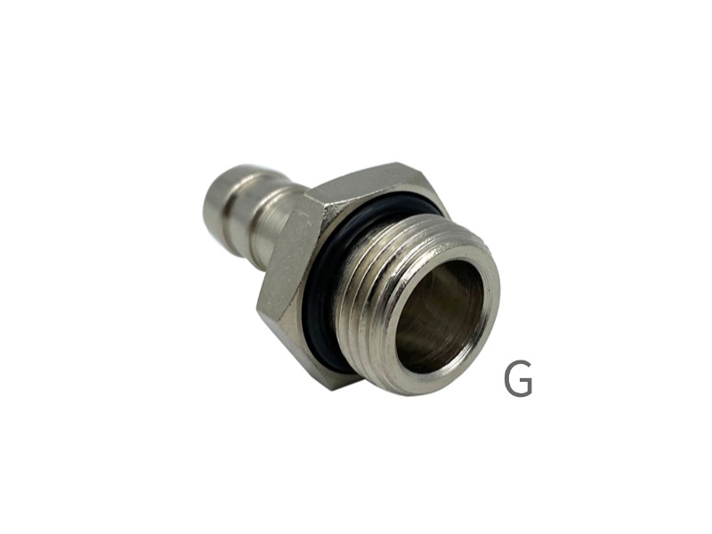 Gewindetülle AG G 1/8" NBR O-Ring - 8mm Messing vernickelt