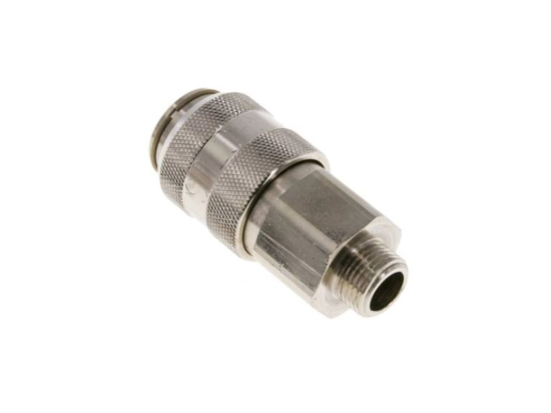 Kupplungsdose für Secker mit und ohne Absperrung AG G 1/2" NW 15 Messing vernickelt