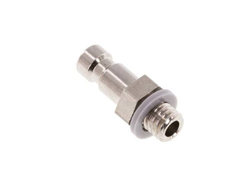 Kupplungsstecker AG M 5 NW 2,7 Messing vernickelt