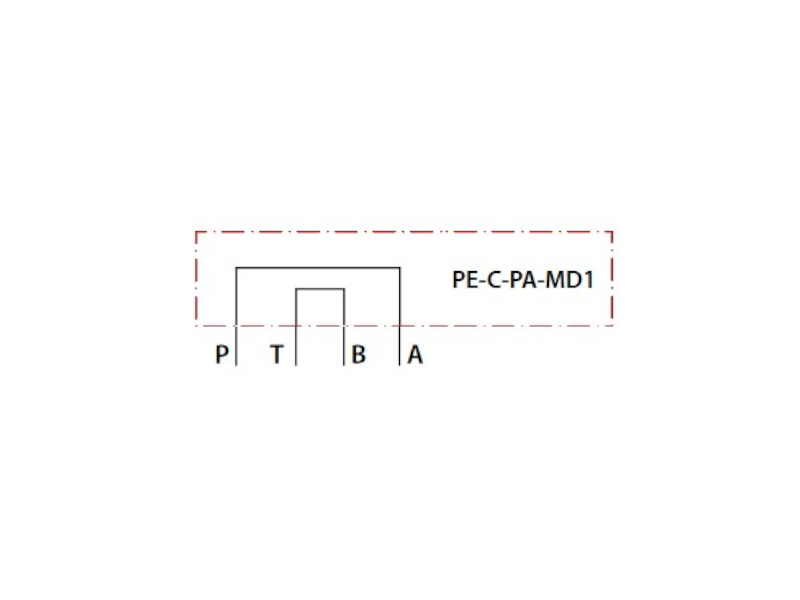 Umlenkplatte für Cetop Ventil NG 10 P-A, T-B 